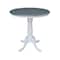 International Concepts Round 36 in Rd Ped Gathering Ht Table, 2 X-Back Stools, White/Heather Gray, 36 in W, 36 in L, Wood K05-36RT-6B-S6132-2 - alternate 4